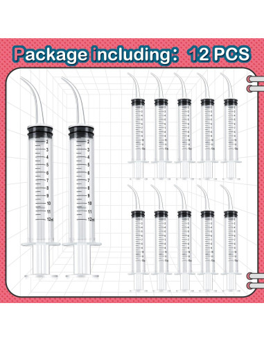 12 Jeringas de Alimentación para Mascotas BBTO 12 ml