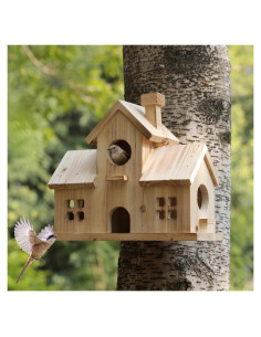Casa para Aves de Madera Cedro HY123, 10x28x23cm, Colibríes