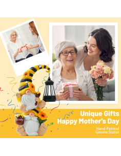 Gnomos de Jardín Solar QZZP con Linterna LED - Decoración Exterior 2