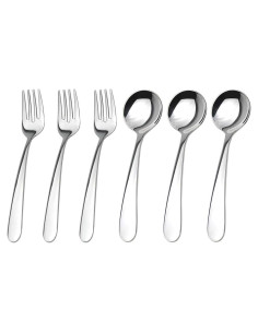 Juego de Cubiertos de Acero Inoxidable WEKTUNAA - 6 Piezas para Niños