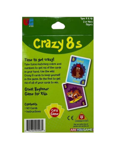 Juego de Cartas Crazy 8s University Games Jumbo para Niños 4+ 2