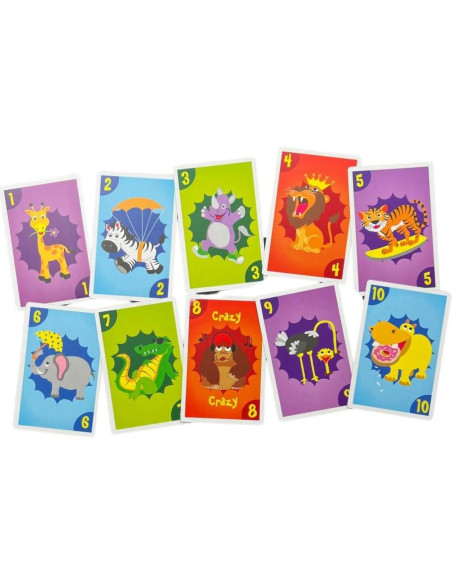 Juego de Cartas Crazy 8s University Games Jumbo para Niños 4+