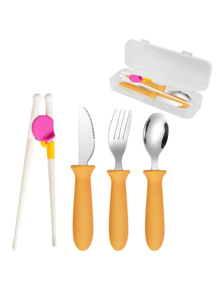 Utensilios para Niños BOVELLA - Set 4 Piezas Acero Inoxidable