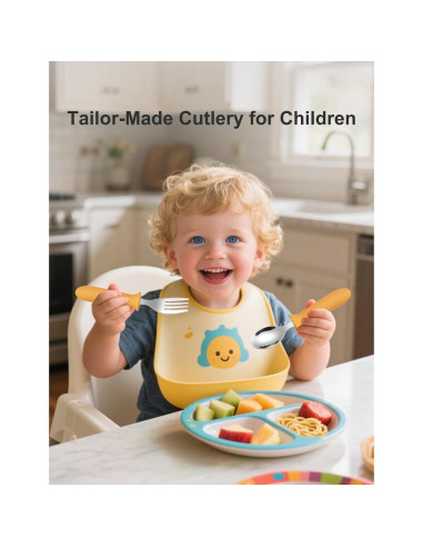 Utensilios para Niños BOVELLA - Set 4 Piezas Acero Inoxidable