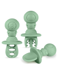 Juego de Cubiertos de Silicona Haakaa Astronauta 3 Piezas