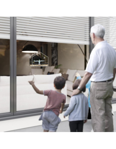 Comedero para Aves de Ventana MKLZ Transparente 20x13x17 cm