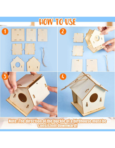 Kits de Manualidades Juexica 30 Casas de Pájaros de Madera