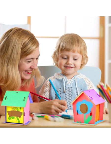 Kits de Manualidades Juexica 30 Casas de Pájaros de Madera