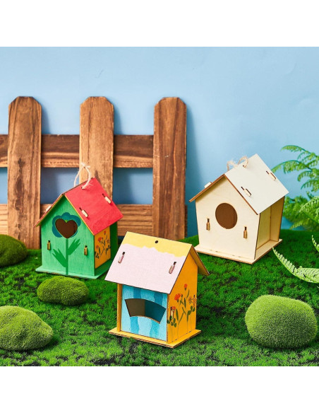 Kits de Manualidades Juexica 30 Casas de Pájaros de Madera