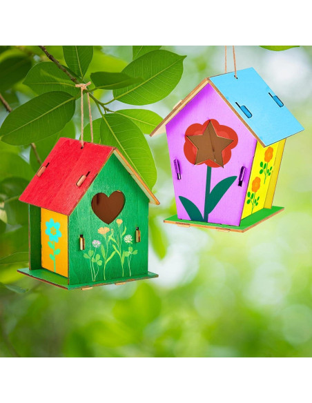 Kits de Manualidades Juexica 30 Casas de Pájaros de Madera