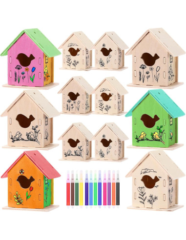 Paquete de 12 Kits de Manualidades para Pájaro DIY Affrolling