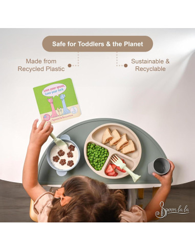 Utensilios para Niños Spoon la la - 2 Piezas Verde Menta