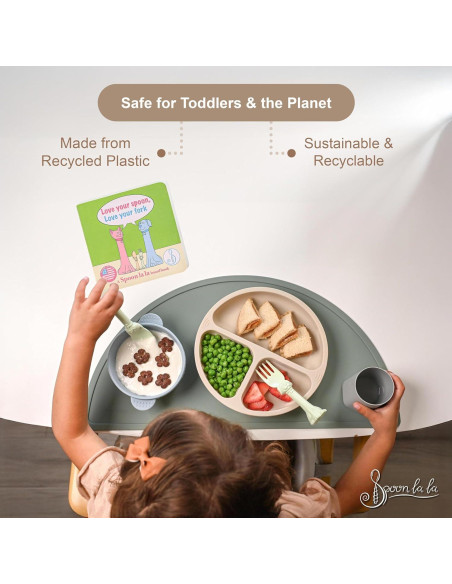 Utensilios para Niños Spoon la la - 2 Piezas Verde Menta