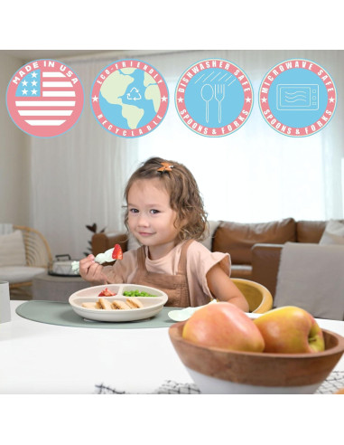 Utensilios para Niños Spoon la la - 2 Piezas Verde Menta