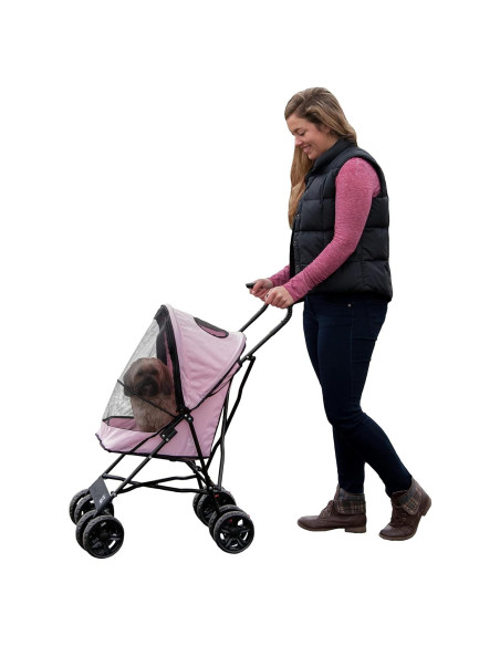 Carrito de Viaje para Mascotas Pet Gear Lite Plus Rosa 4.1kg