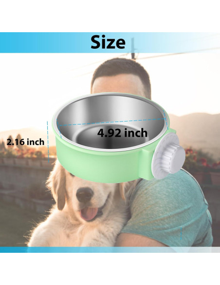 Tazones Colgantes para Perros Mechpia 2 Piezas Acero Inoxidable