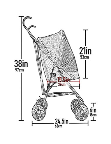 Carrito de Viaje para Mascotas Pet Gear Lite Plus Rosa 4.1kg