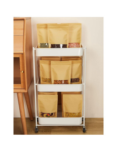 Bolsas de Papel Kraft con Ventana FireKylin 100 Pcs 9.9x14.9 cm