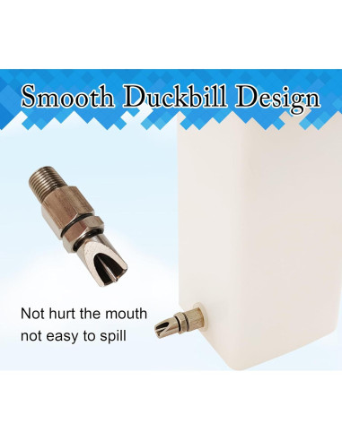 Bebedero para Conejos Cyrading 1L Acero Inoxidable Antifugas