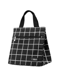 Bolsa de Almuerzo Aislada OPUX Cuadro Negro 25.4x17.8cm