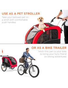 Carrito Remolque para Perros Mejor Opción 2-en-1 30kg 2