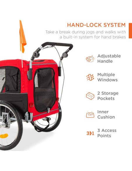 Carrito Remolque para Perros Mejor Opción 2-en-1 30kg