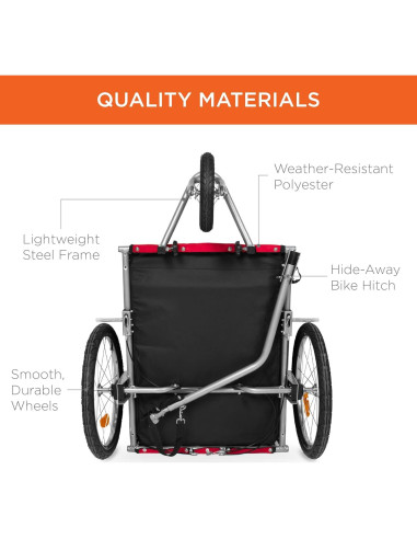 Carrito Remolque para Perros Mejor Opción 2-en-1 30kg