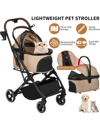 Carrito para Mascotas JoPet PS-BF01-B Plegable 20kg Gris Hierro