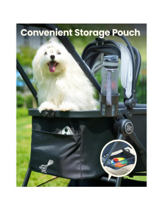 Carrito para Mascotas Pawccoli Plegable 15 kg Negro 2