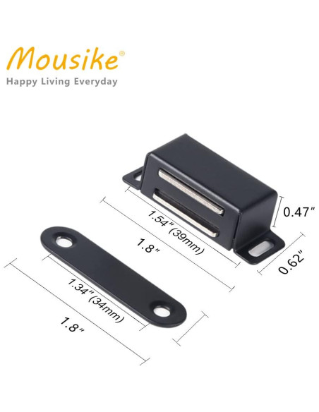 Imanes de Gabinete Mousike Acero Inoxidable 8 Pack 9.07 kg