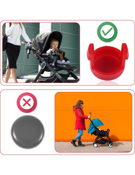 Botones de Repuesto Babyzen YOYO 2 Piezas ABS Rojo