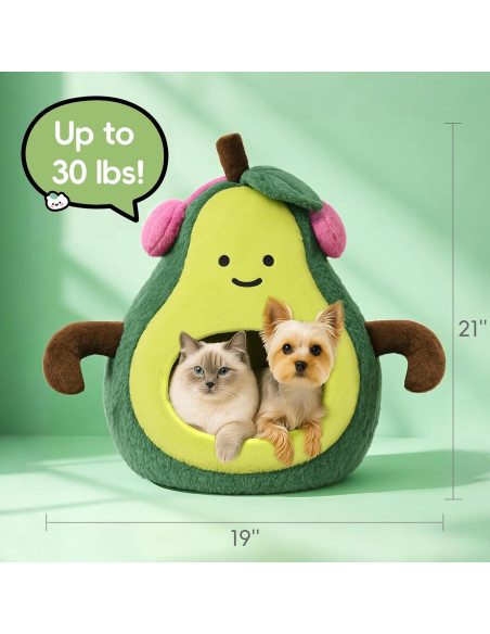 Cama para Gatos y Perros Pequeños MOYMO Aguacate 48.3 cm