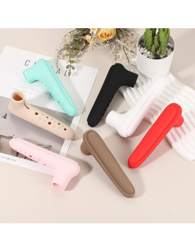 Cubiertas de Manijas de Puerta uxcell de Silicona 2 Pcs Marrón