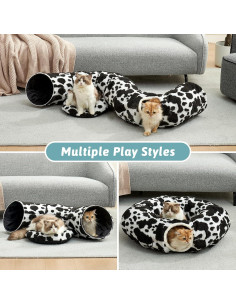 Túnel de Gato Plegable COZY KISS con Cojín Lavable 85x85 cm 2