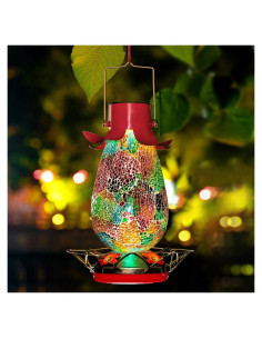 Alimentador Solar para Colibrí MKLZ, Botella de Vidrio 1.18L