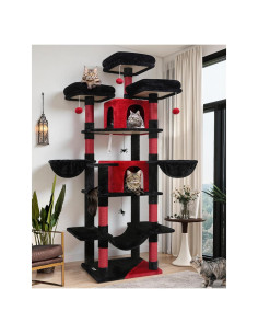 Árbol para Gatos Globlazer Gótico F80 203 cm Negro Rojo