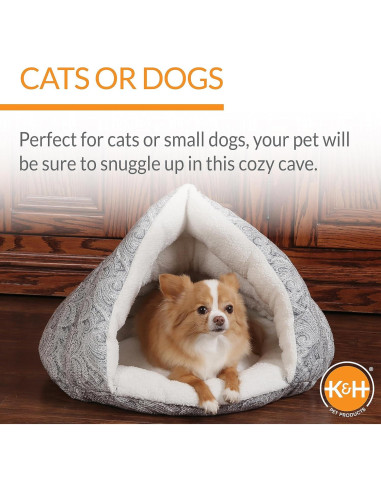 Cama Autocalentable para Gatos y Perros K&H 48x46cm Gris