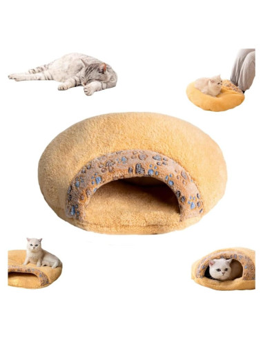 Saco de dormir para gatos JCATPD M-60x50x16cm Caqui