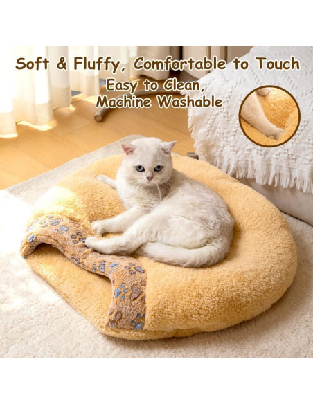 Saco de dormir para gatos JCATPD M-60x50x16cm Caqui