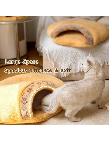 Saco de dormir para gatos JCATPD M-60x50x16cm Caqui