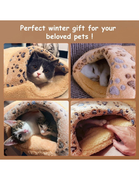 Saco de dormir para gatos JCATPD M-60x50x16cm Caqui