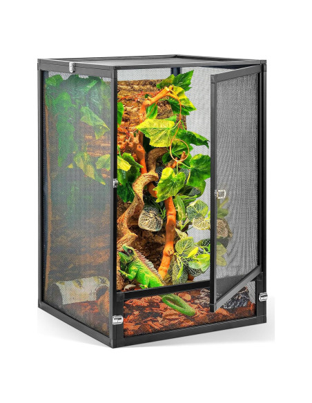 Terrario Plegable Runduck 33 Galones 66x43x43cm Negro