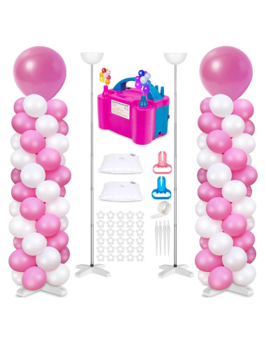 Kit Soporte de Columna de Globos Toosci con Bomba Eléctrica