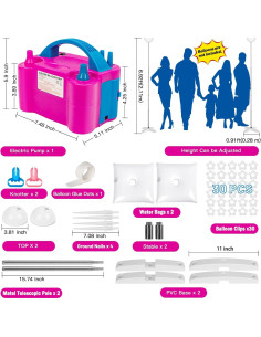 Kit Soporte de Columna de Globos Toosci con Bomba Eléctrica 2