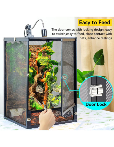 Terrario Plegable Runduck 33 Galones 66x43x43cm Negro