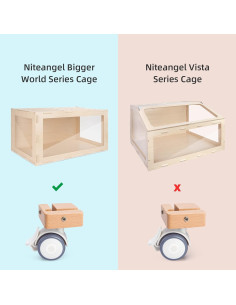 Rueda Universal de Suplemento Niteangel para Hámster - Madera Clara 2