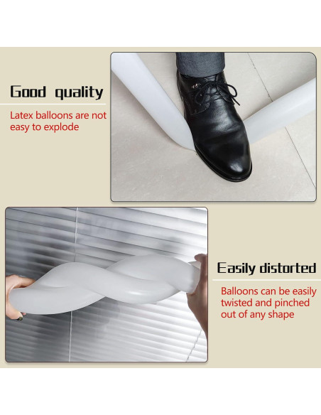 100 Globos Largos de Láttex Claro KUULBELA para Modelar