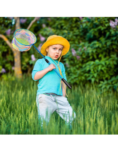 Red de Pesca LPEIEB 2 Pcs Retráctil 25.4x25 cm para Niños 2