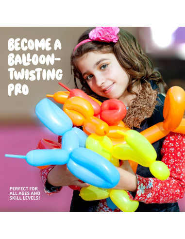 Kit de Modelado de Globos Dan&Darci - 100 Piezas y Bomba