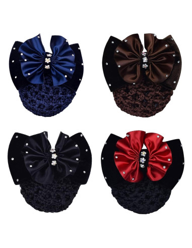 4 Clips para Cabello de Mujer IRITEC con Moño Decorativo